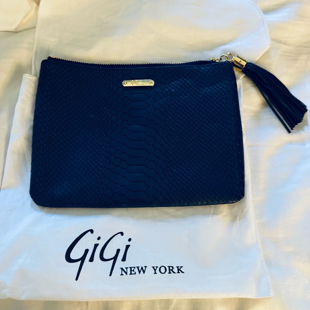 Gigi New York Leather Clutch (BRAND NEW, NEVER USED)